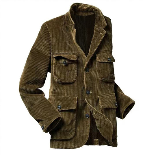 Herren Cordjacke mit praktischen aufgesetzten Taschen und modernem Schnitt Heidi-Mode