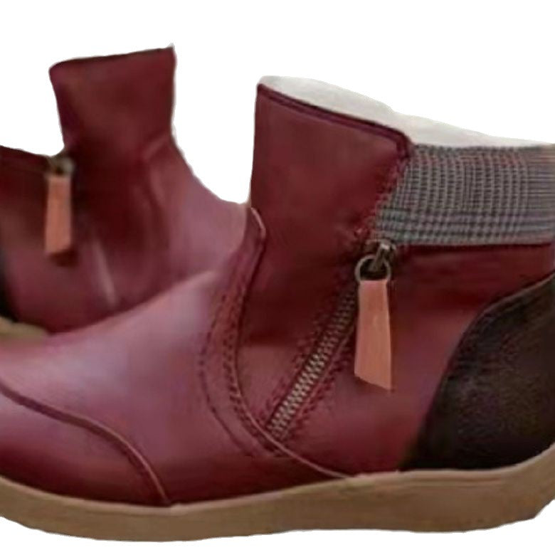 Damen Komfortable Stiefeletten mit modischem Reißverschluss und ergonomischer Sohle Heidi-Mode