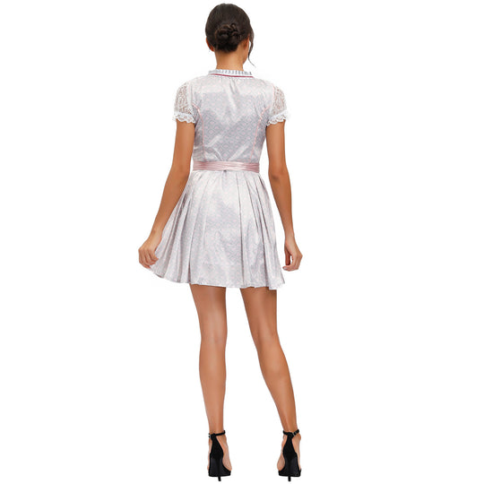 Damen Trachtenkleid mit elegantem Spitzenoberteil und verspieltem Rock Heidi