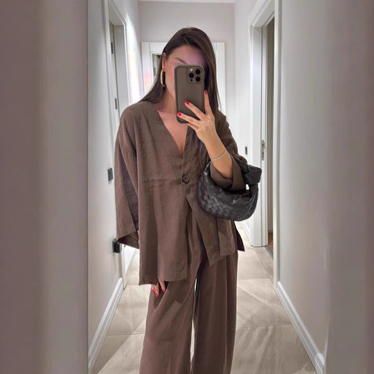 Damen lässige und zeitlose Überwurfjacke Heidi-Mode
