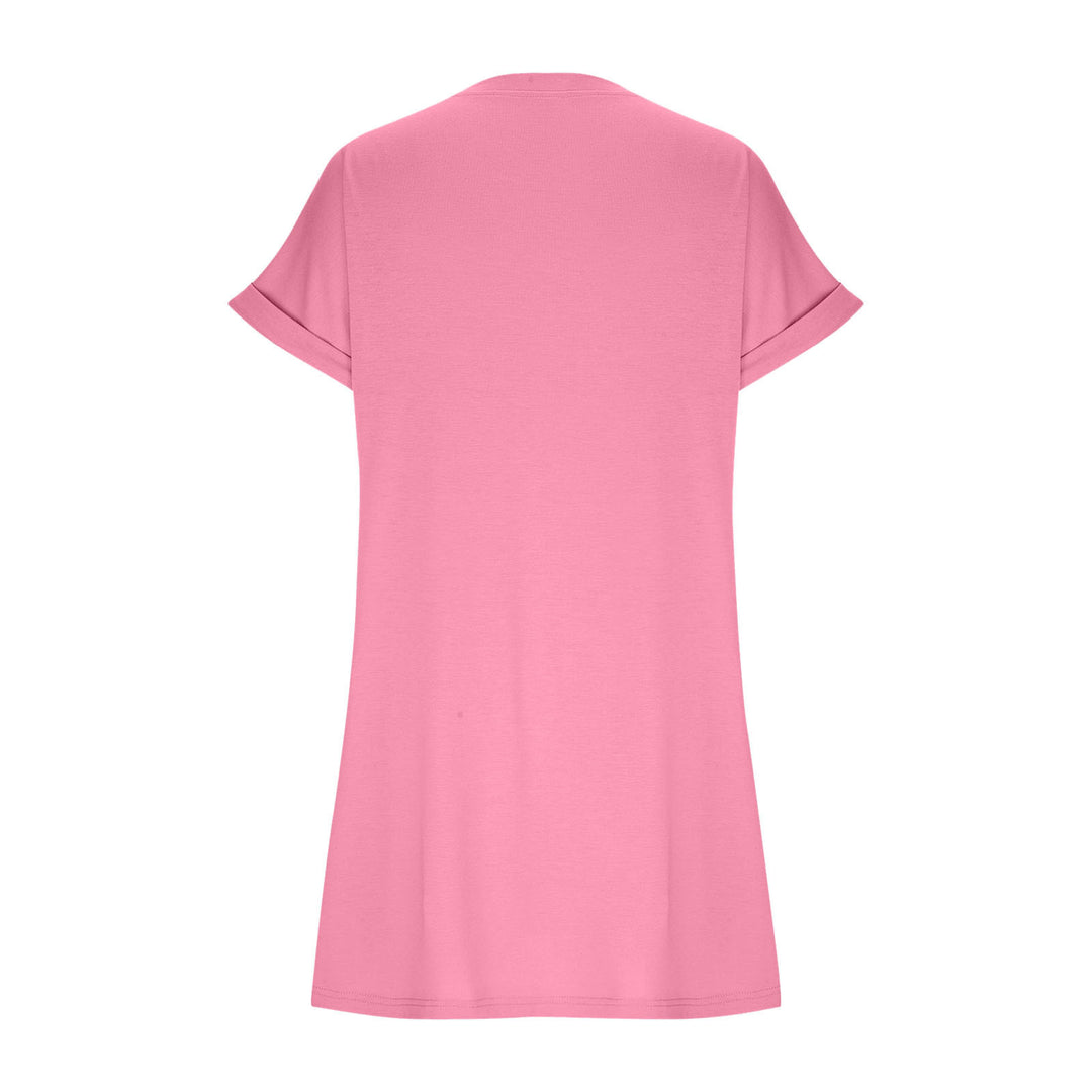 Damen lässiges T-Shirt Kleid mit praktischen Taschen Heidi-Mode