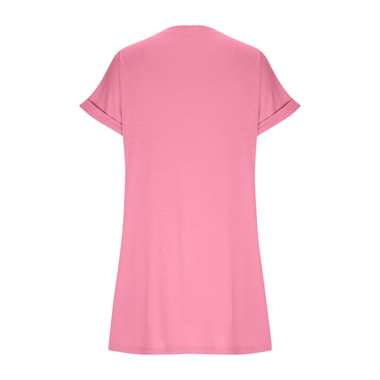 Damen lässiges T-Shirt Kleid mit praktischen Taschen Heidi-Mode