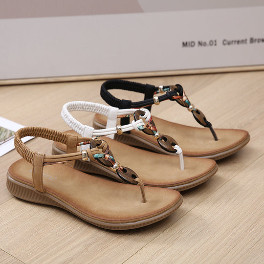 Damen Sandalen mit eleganter Kette und komfortablem Fußbett Heidi-Mode