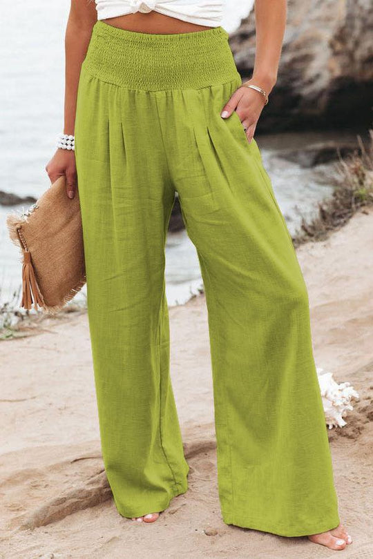 Damen weiter Sommerhose mit elastischem Bund Heidi-Mode