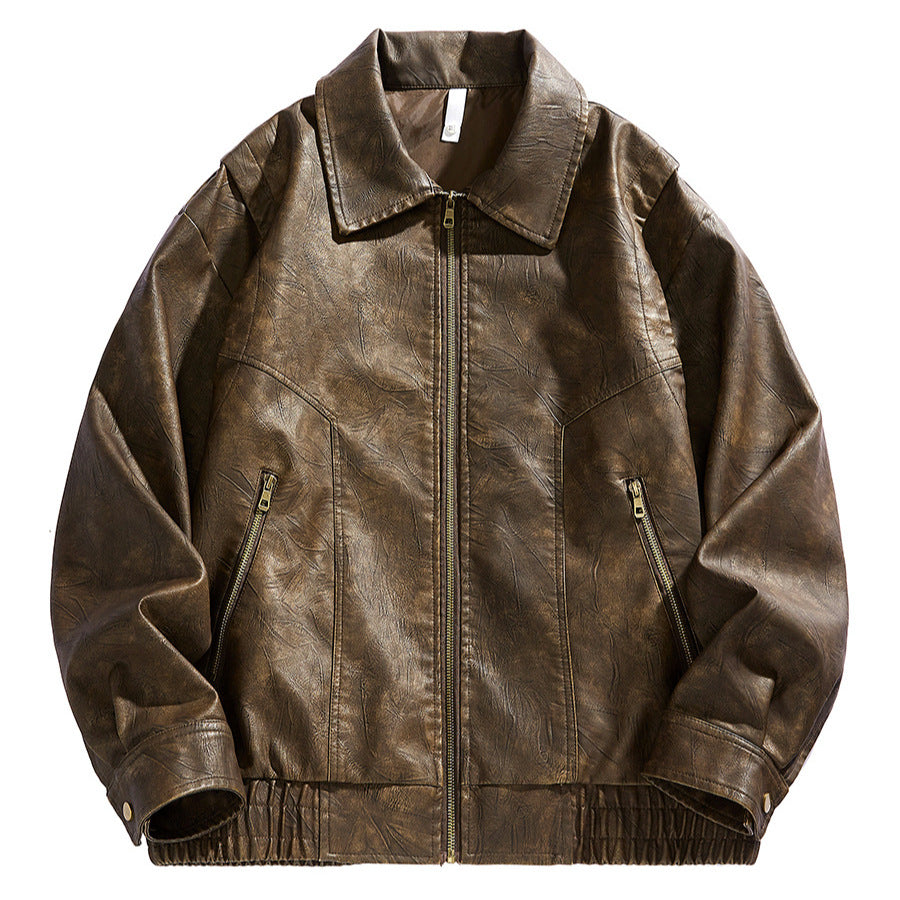 Herren kurz geschnittene jacke mit elastischem Bund und Taschen Heidi-Mode