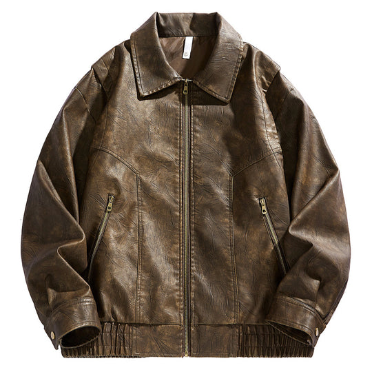 Herren kurz geschnittene jacke mit elastischem Bund und Taschen Heidi-Mode