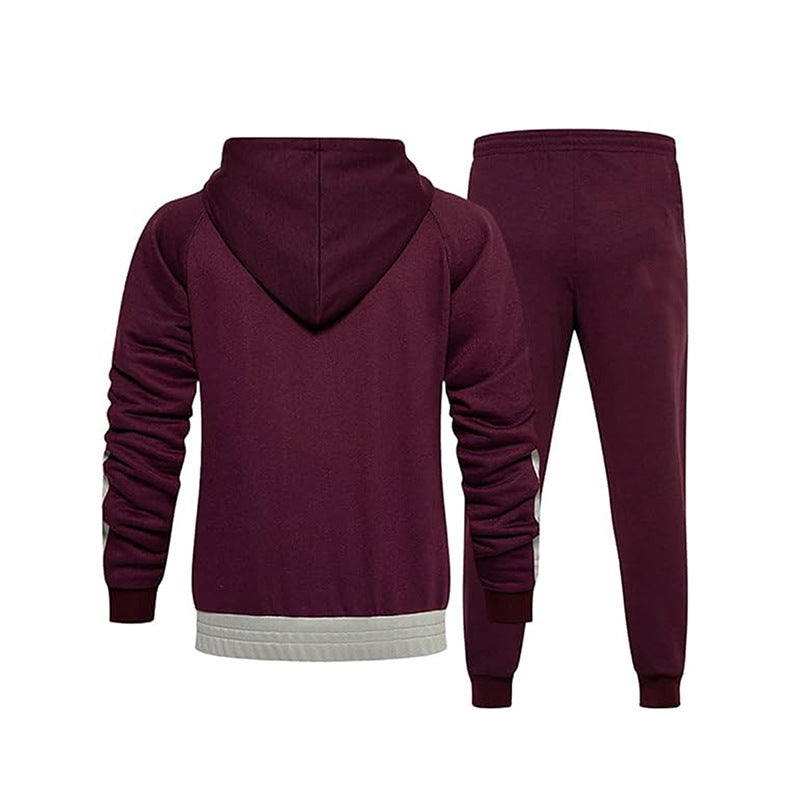 Herren Sportlicher Trainingsanzug mit hohem Kragen und praktischen Taschen Heidi-Mode