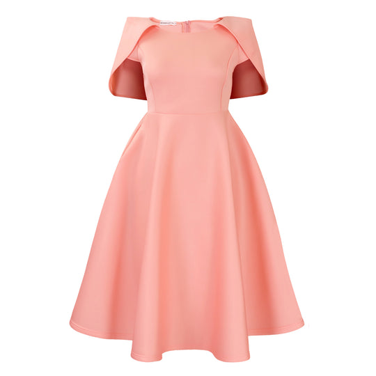 Damen elegante Abendkleid mit übergroßen Ärmel Heidi-Mode