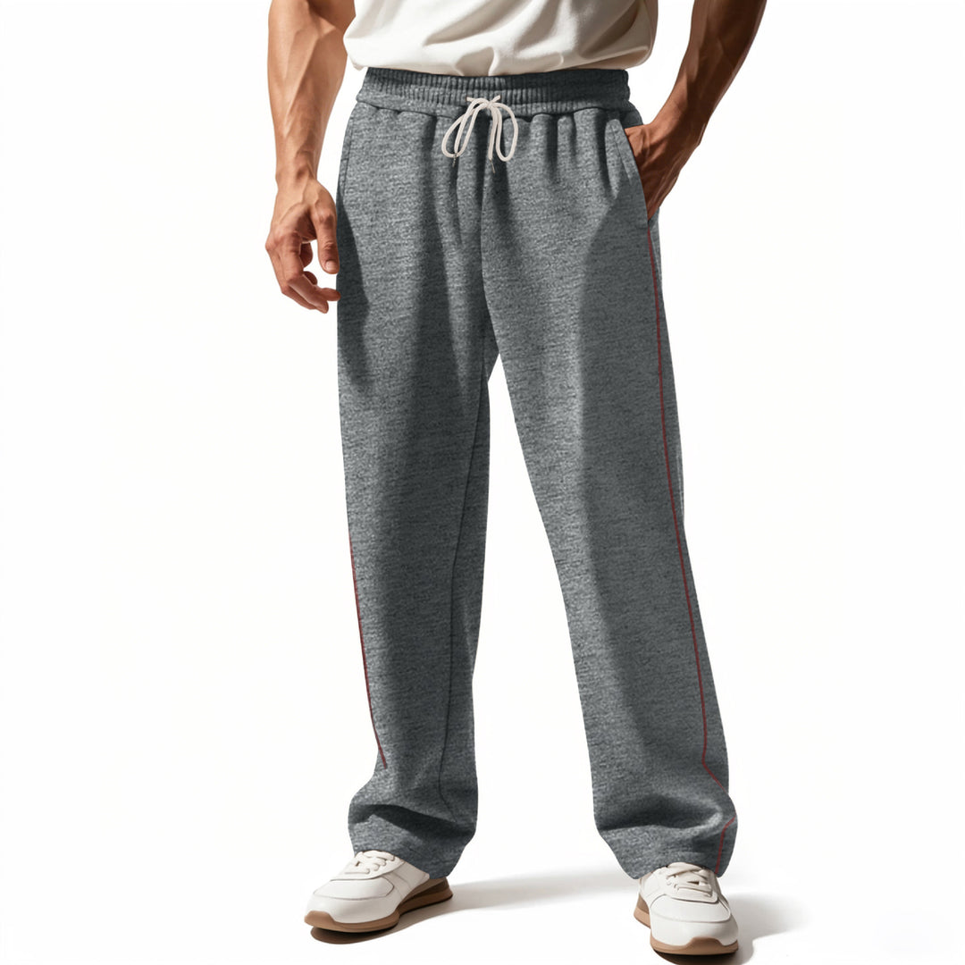 Herren bequeme Sweatpants mit kontrastierenden Nähten und praktischen Seitentaschen Heidi-Mode