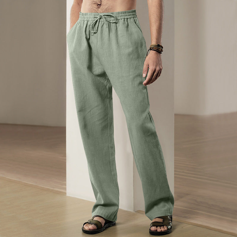 Herren Bequeme Freizeithose mit elastischem Bund und seitlichen Eingrifftaschen Heidi-Mode