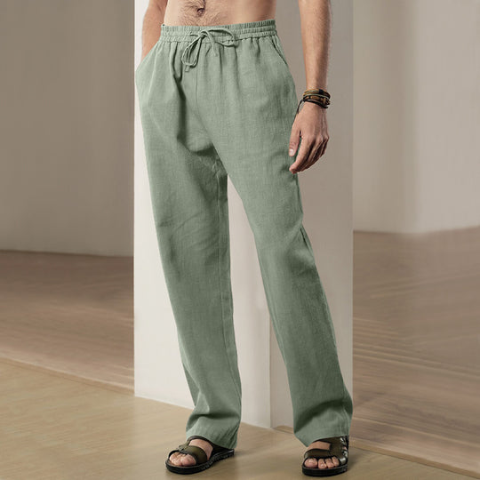 Herren Bequeme Freizeithose mit elastischem Bund und seitlichen Eingrifftaschen Heidi-Mode