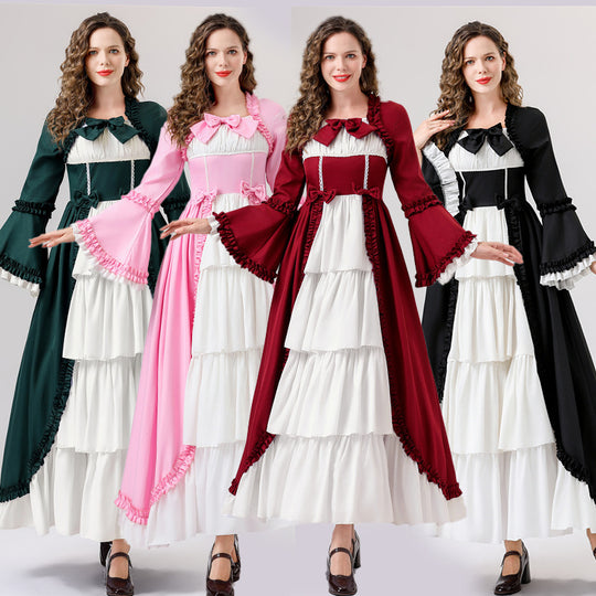 Damen historisches Kleid mit eleganten Rüschen und modernen Akzenten Heidi
