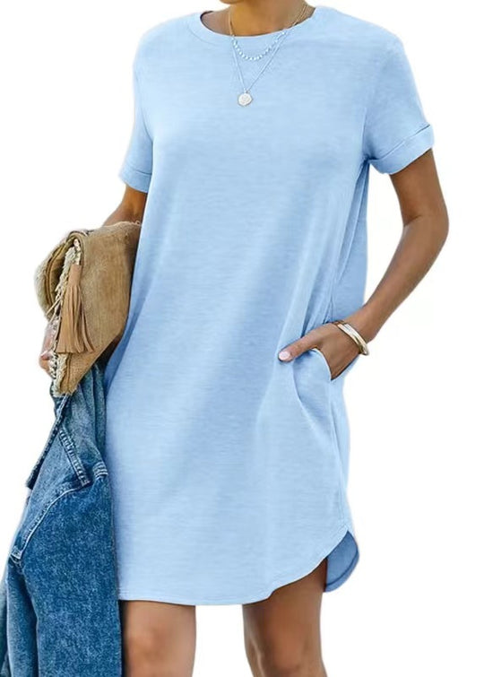 Damen Casual Kleid mit praktischen Taschen Heidi-Mode