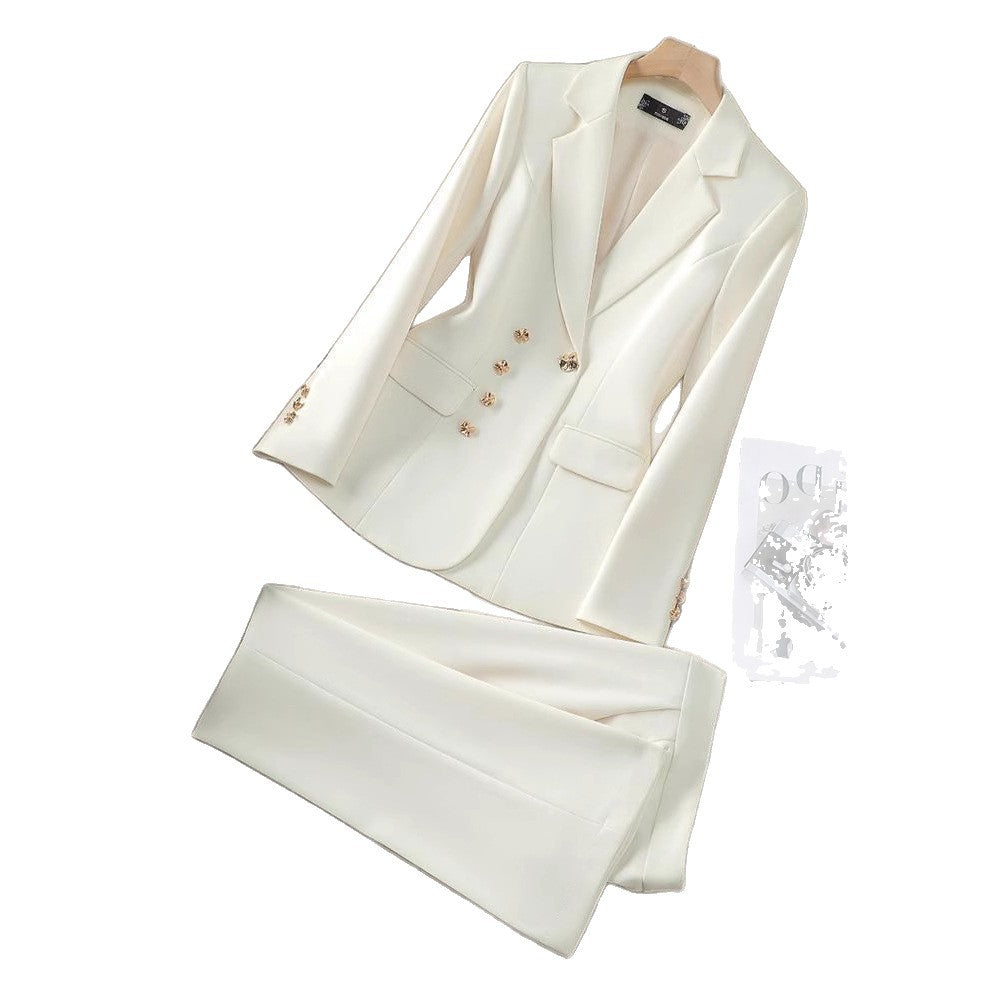 Damen Elegantes Business-Anzug-Set mit dekorativen Knopfdetails Heidi-Mode