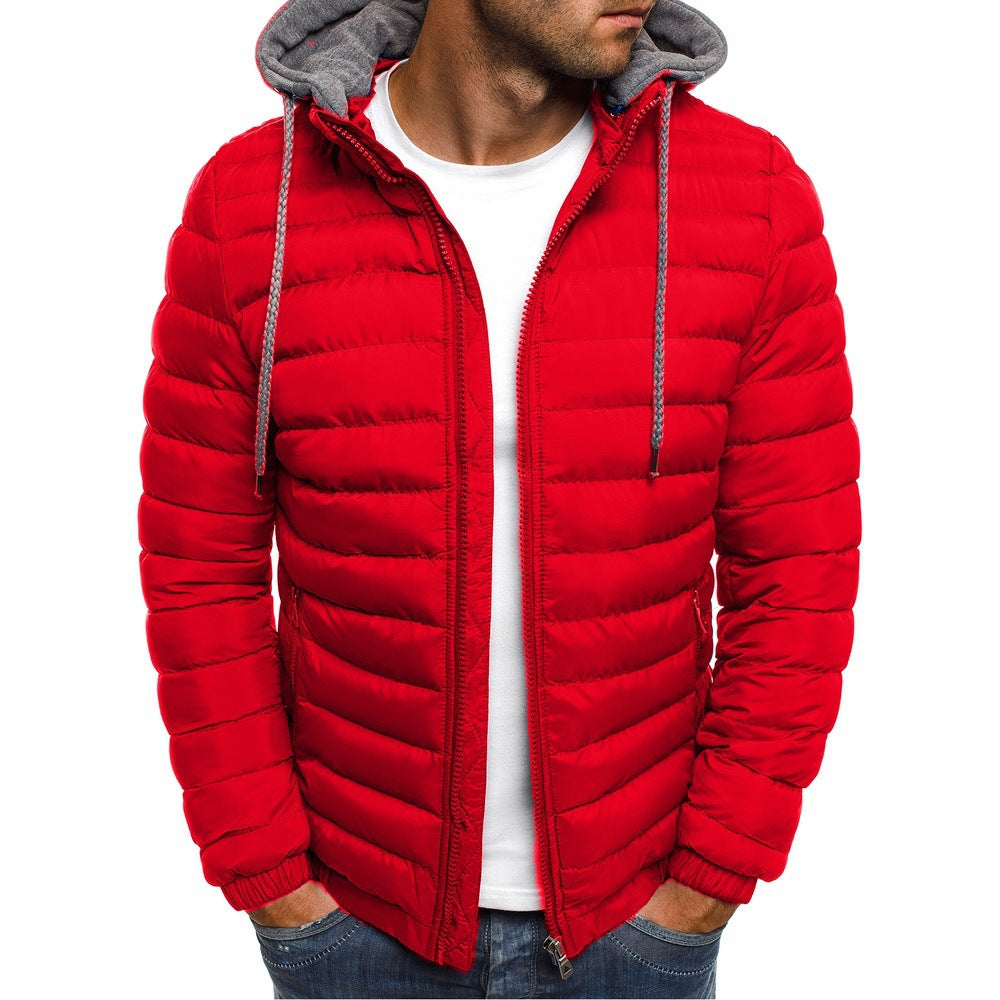 Herren Leichte Steppjacke mit abnehmbarer Kapuze Heidi-Mode