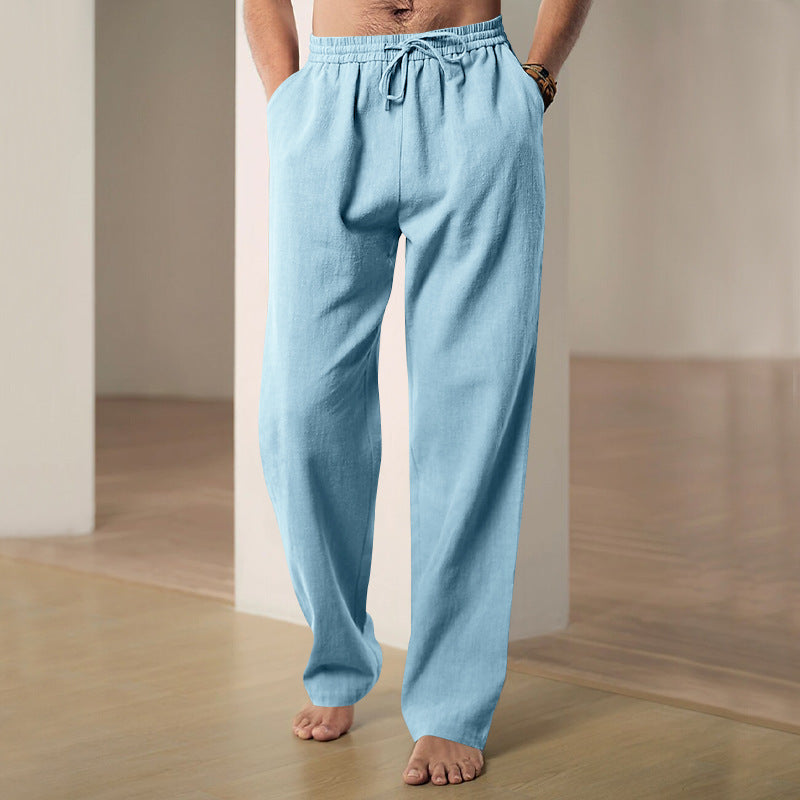 Herren Bequeme Freizeithose mit elastischem Bund und seitlichen Eingrifftaschen Heidi-Mode