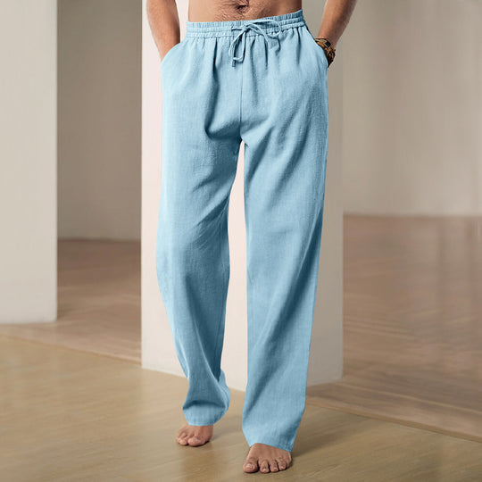 Herren Bequeme Freizeithose mit elastischem Bund und seitlichen Eingrifftaschen Heidi-Mode
