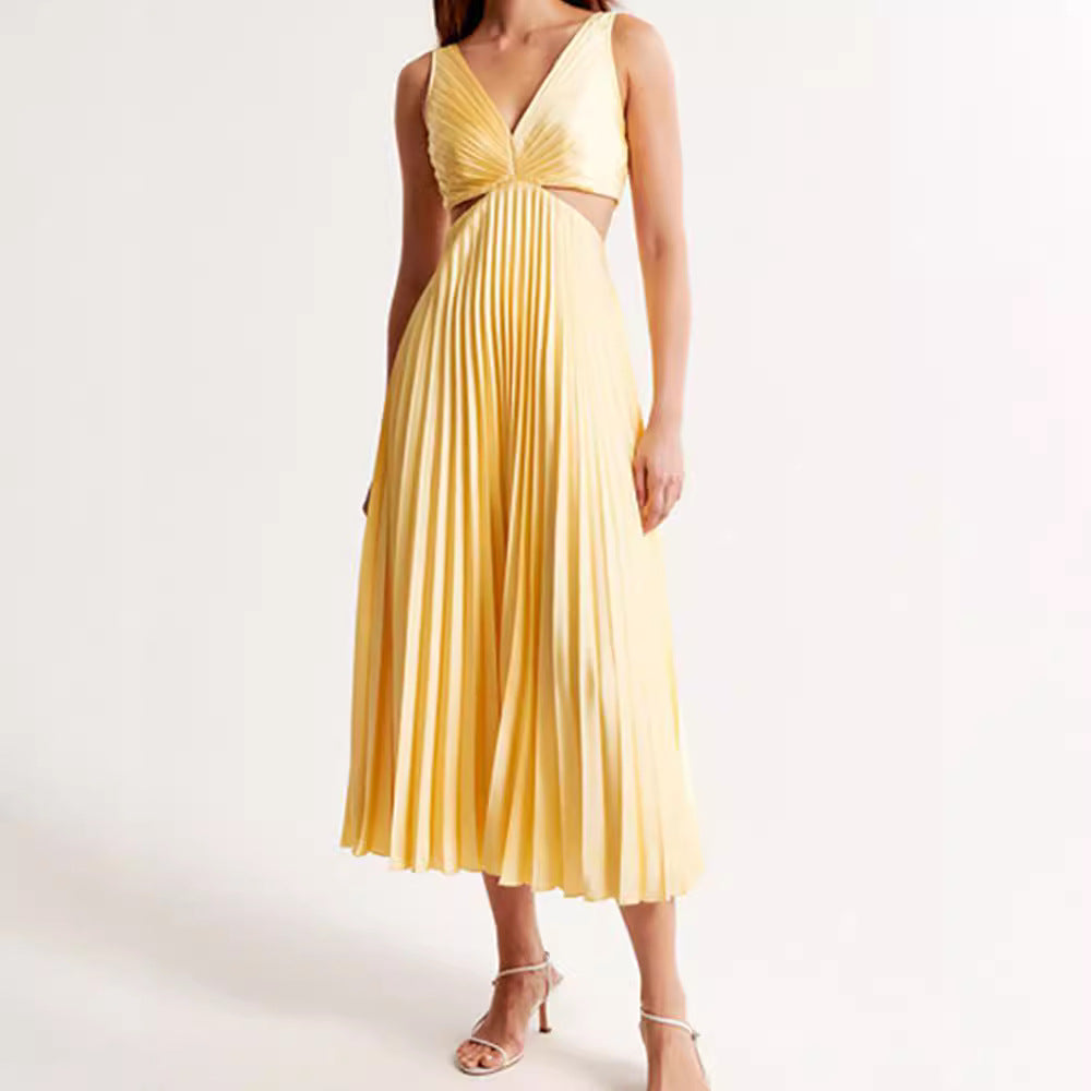 Damen Elegant gefaltetes Abendkleid Heidi-Mode