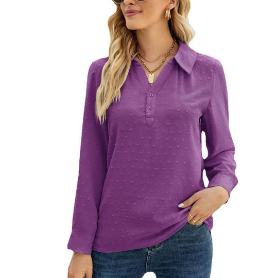 Heidi-Mode | Stehkragen Langarm Jacquard Pom Pom Freizeit Lockeres Oberteil