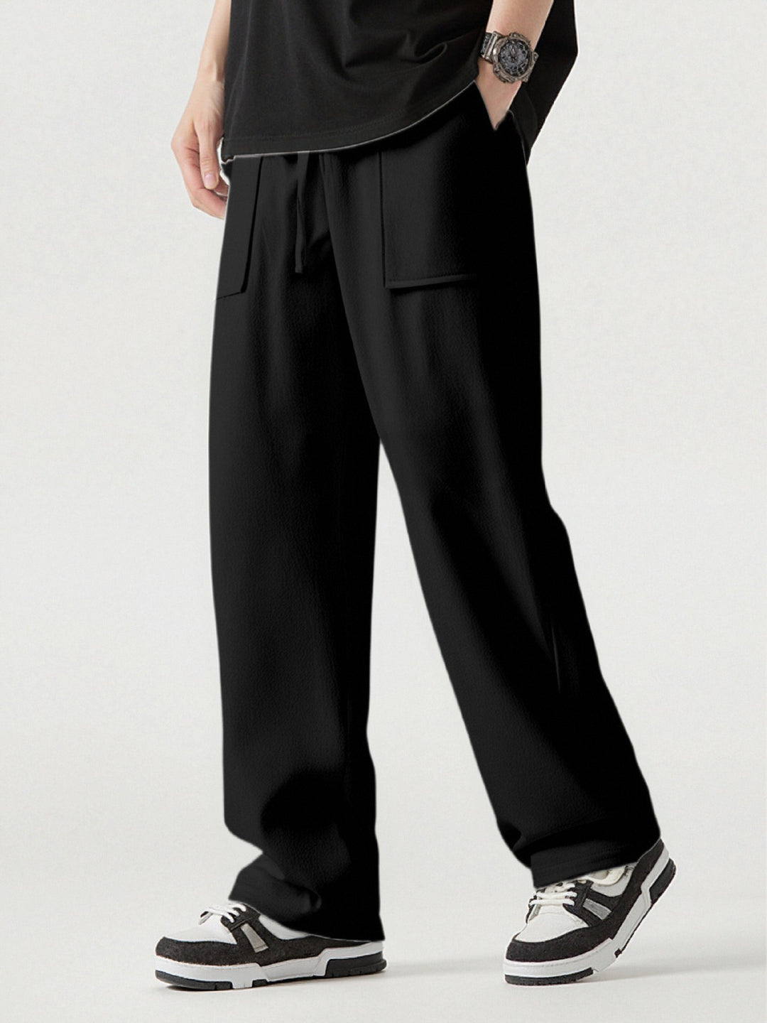 Herren Bequeme Cargo-Hose mit praktischen Taschen und elastischem Bund Heidi-Mode