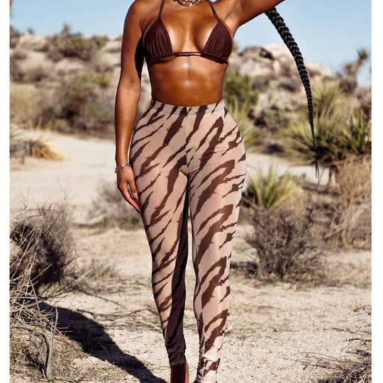 Damen Leggings mit kreativem Tiermuster Heidi-Mode