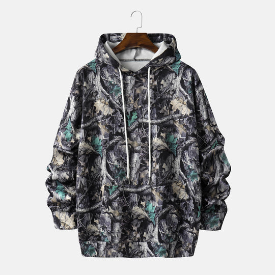 Herren Kapuzenpullover mit innovativem Camouflage-Druck Heidi-Mode