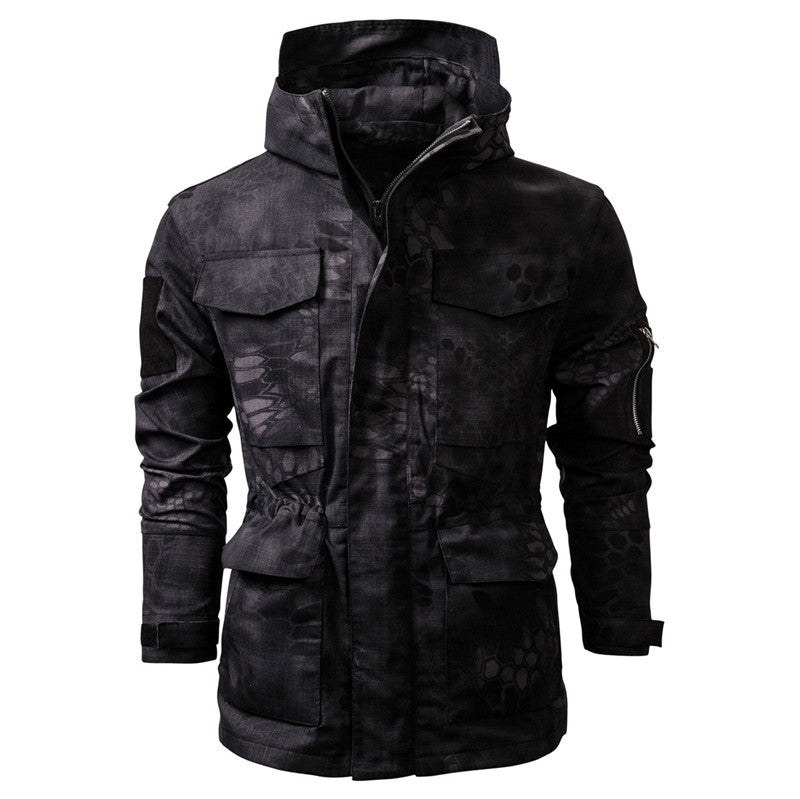 Herren Outdoor-Jacke mit camouflage Design und praktischen Taschen Heidi-Mode