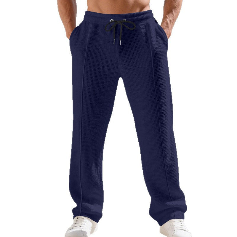 Herren Sportliche Freizeithose mit elastischem Bund und strukturiertem Gewebe Heidi-Mode