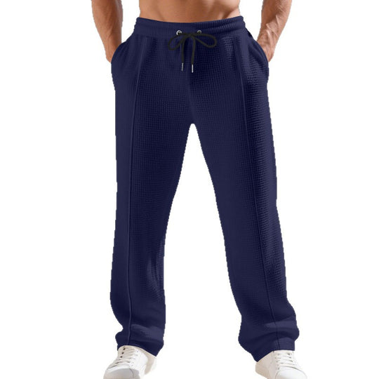 Herren Sportliche Freizeithose mit elastischem Bund und strukturiertem Gewebe Heidi-Mode