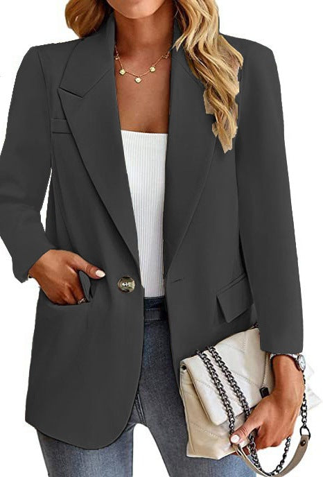 Damen Blazer mit modischen Taschen und elegantem Schnitt Heidi-Mode