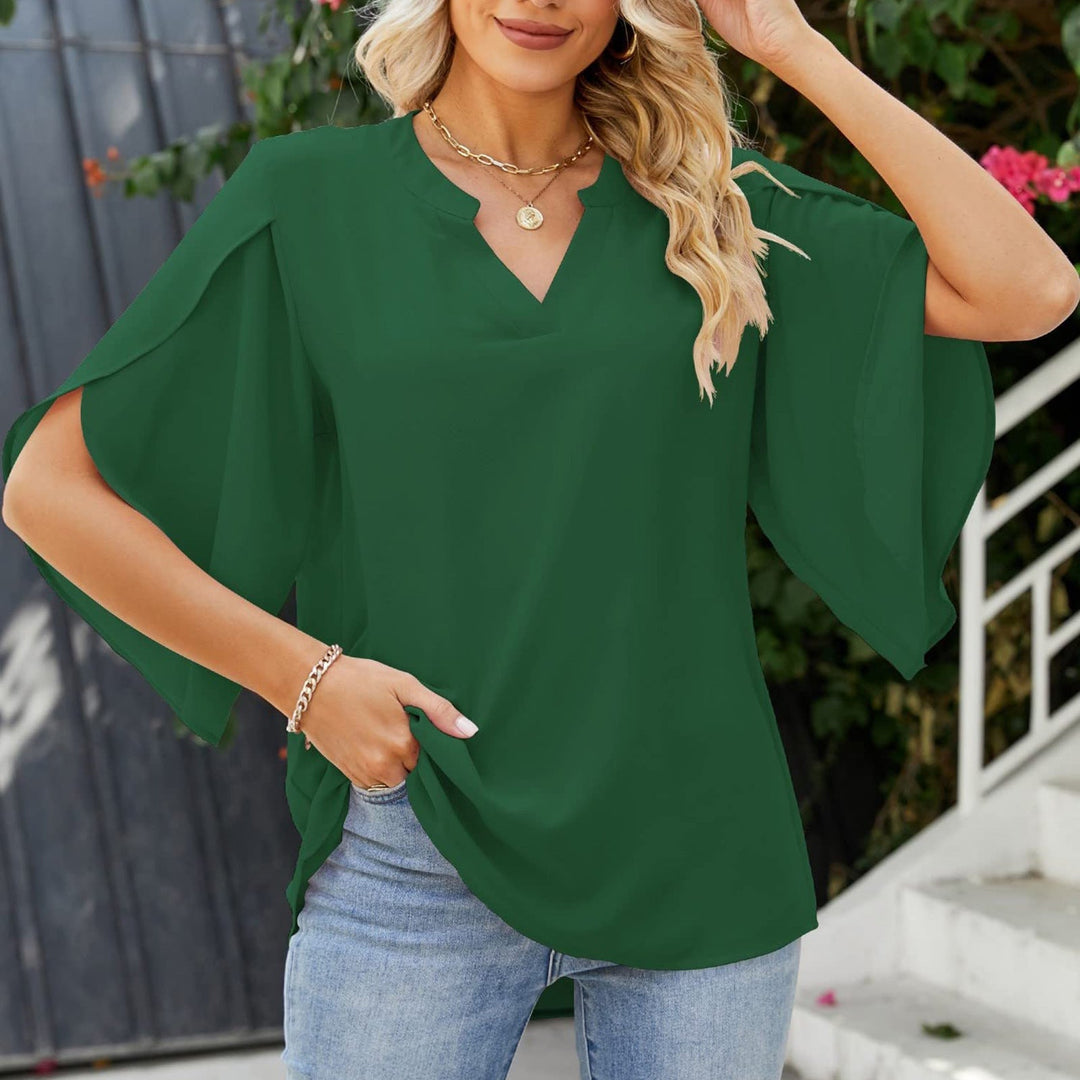Heidi-Mode | Elegante V-Ausschnitt Bluse