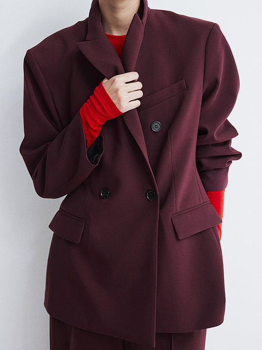 Damen Oversized Blazer mit doppelter Knopfleiste und modernem Schnitt Heidi-Mode