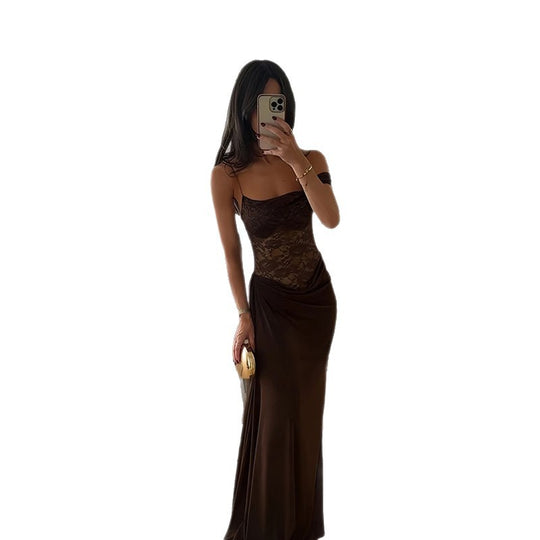 Damen Elegantes Abendkleid mit Spitze und tailliertem Schnitt Heidi-Mode