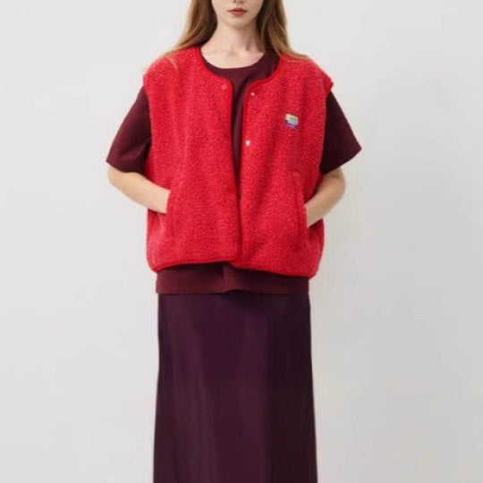 Damen modische Weste mit Fleece-Futter und praktischen Taschen Heidi-Mode