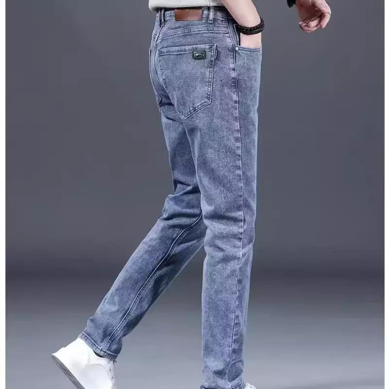 Herren modische Slim-Fit Jeans aus weichem Denim Heidi-Mode