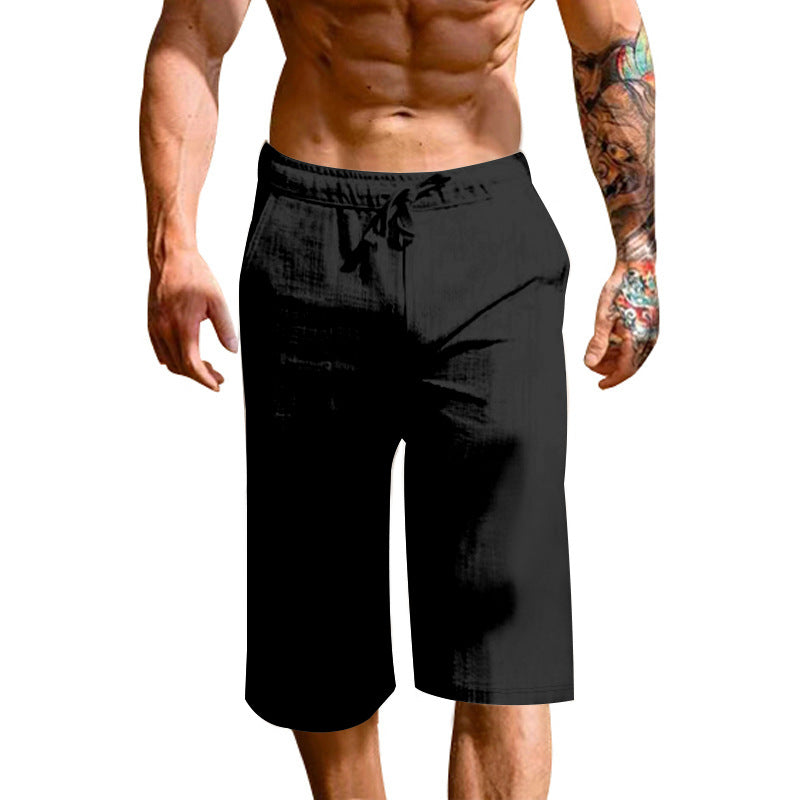Herren bequeme Sport-Shorts mit elastischem Bund und verstellbarem Kordelzug Heidi-Mode