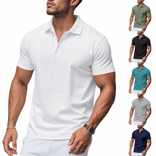 Herren Polohemd mit modernem Schnelltrocknungsstoff und eleganter Passform Heidi-Mode