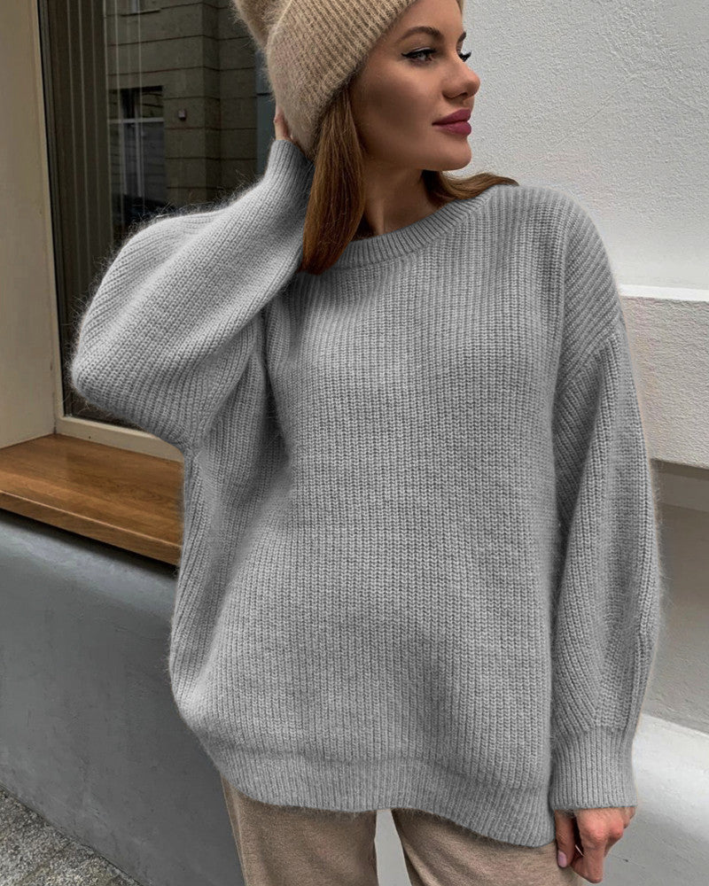 Damen Oversized Pullover aus hochwertigem Strick Heidi-Mode