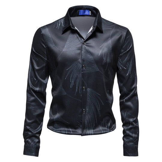 Herren Hemd mit elegantem Muster und modernem Glanz Heidi-Mode
