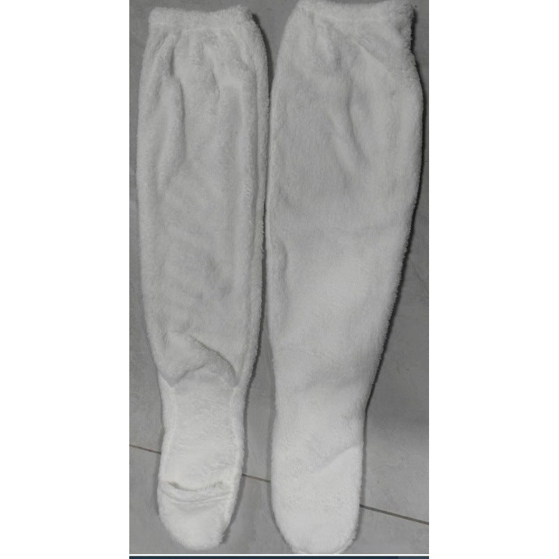 Damen Kuschelige Overknee-Socken aus weichem Fleece Heidi-Mode