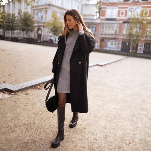 Damen Übergröße Langmantel Heidi-Mode