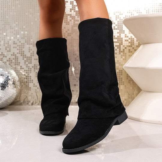 Damen Weiche Winterstiefel aus Veloursleder Heidi-Mode