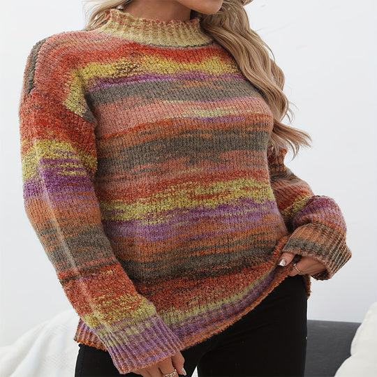 Damen kuscheliger Pullover mit modischem Farbverlauf Heidi-Mode