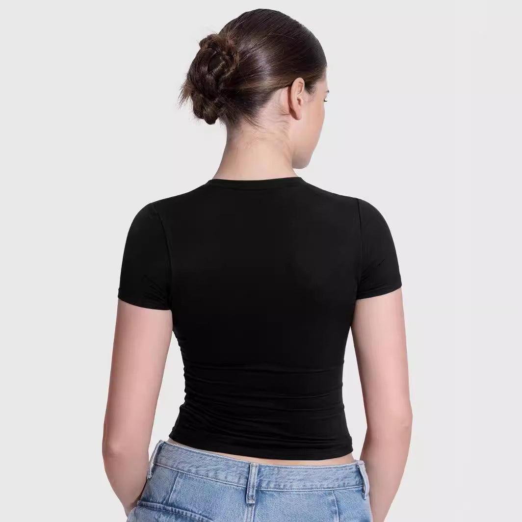 Damen Figurbetontes T-Shirt Heidi-Mode