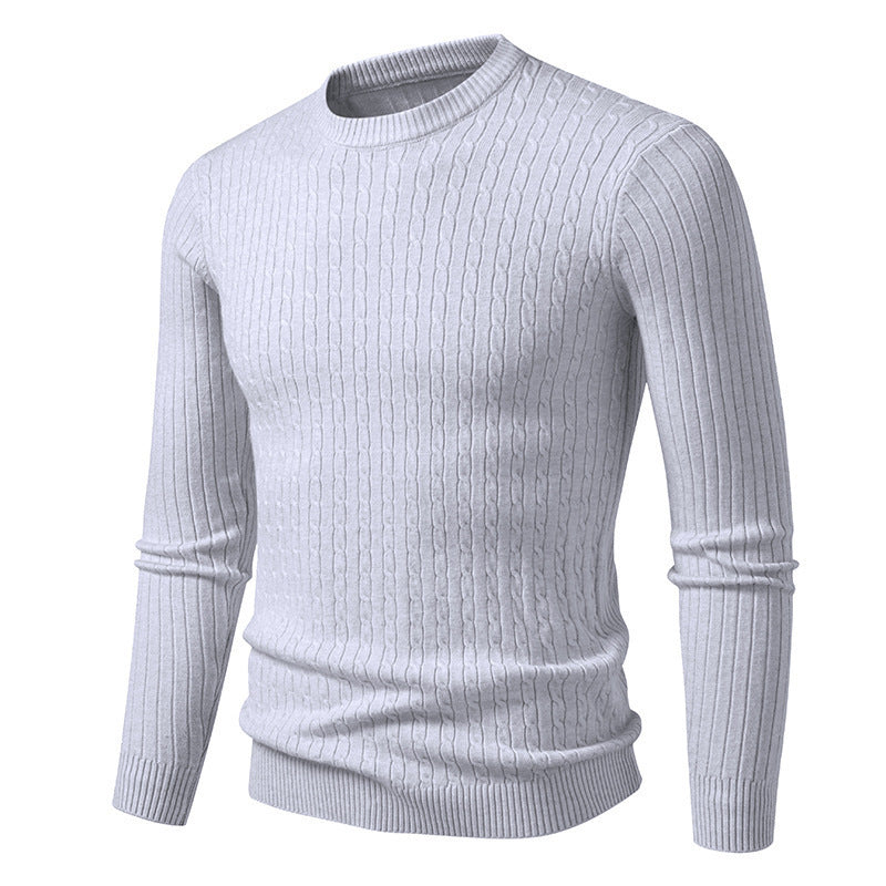 Herren modischer Strickpullover mit strukturiertem Zopfdesign Heidi-Mode