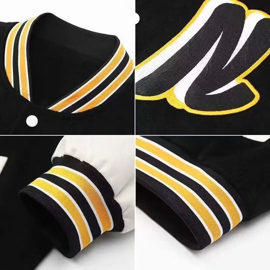 Herren Collegejacke mit klassischen Details Heidi-Mode