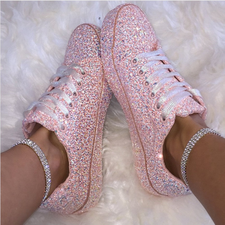 Damen Glitzernde Sneaker mit atmungsaktiver Sohle und zusätzlichem Komfort Heidi-Mode