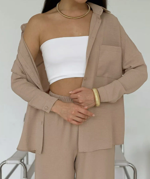 Damen lässige Bluse im Oversized-Stil mit Taschen Heidi-Mode