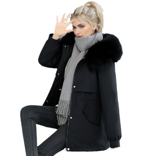 Damen isolierter Winterparka mit luxuriösem Kunstfellkragen und wärmendem Innenfutter Heidi-Mode