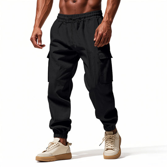 Herren Cargo-Jogginghose mit praktischen Seitentaschen und elastischem Bund Heidi-Mode